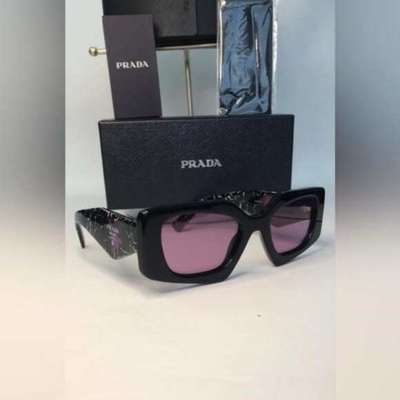 New Authentic PRADA PR15YS 1AB07Q Black/Violet 51 - 21 - 140 - Picture 3 of 9